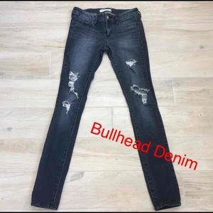 BULLHEAD INDIGO BLUE LOW SKINNY JEANS 3